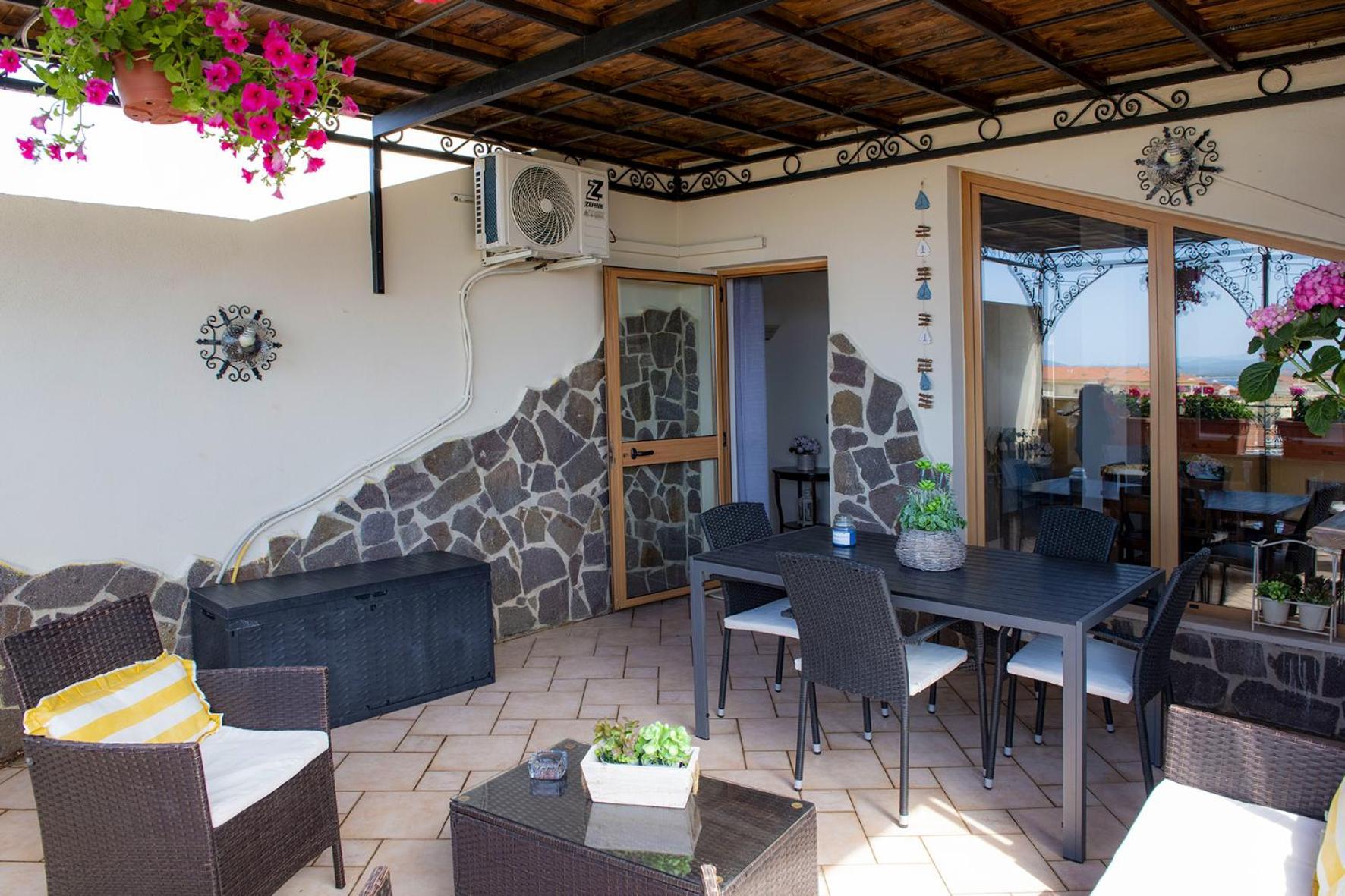 Ferienwohnung Casa I Gerani Vista Mare Alghero Exterior foto